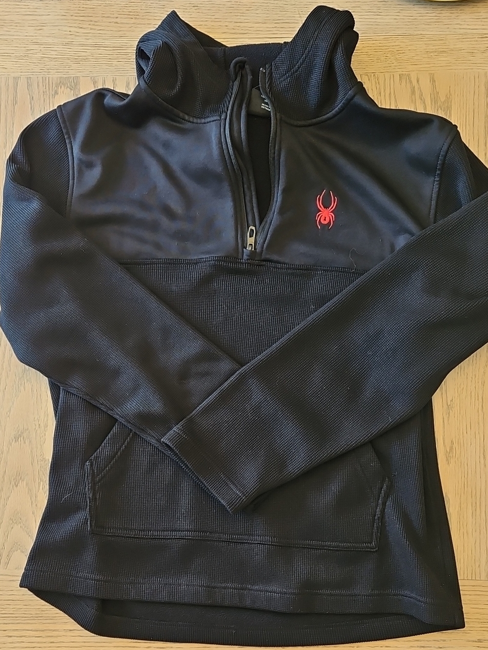 Spyder Mens Quarter Zip Hoodie- Size Large